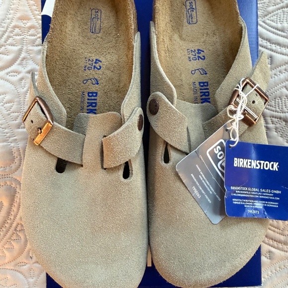 Birkenstock Shoes - Authentic Birkenstock Boston Taupe Size 42 Regular Fit NIB